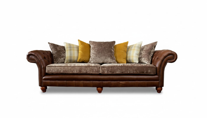 Sofa Couch 3-Seater Design Couch Upholstery Fabric Classic Three-Seater New
