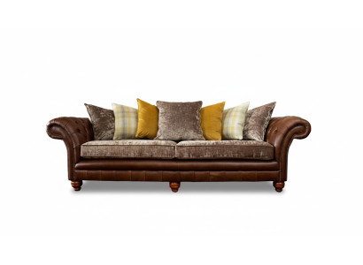 Sofa Couch 3-Seater Design Couch Upholstery Fabric Classic Three-Seater New