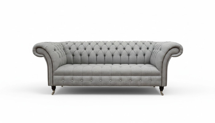 Chesterfield 3-seater sofa grey design couches upholstery sofas couches
