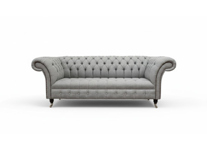 Chesterfield 3-seater sofa grey design couches upholstery sofas couches
