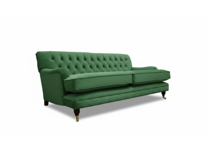 Chesterfield Sofa 3-Seater Fabric Couch Upholstered Sofas Textile Three-Seater
