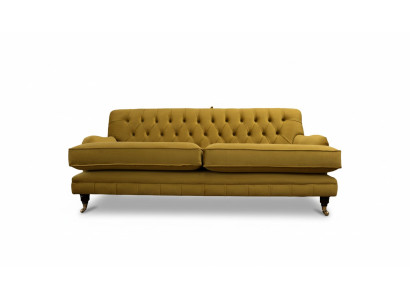 Chesterfield Sofa 3-seater Upholstered Fabric Couches Elegant Sofas