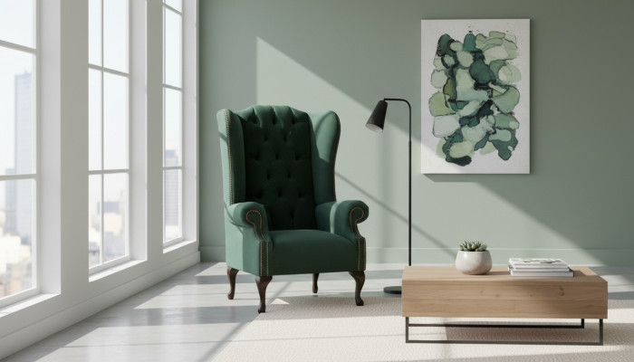 Chesterfield design armchair upholstery luxury textile couches wing chair