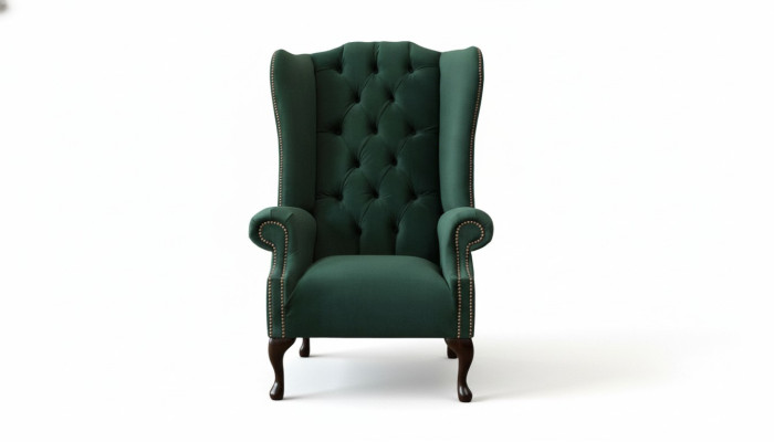Chesterfield design armchair upholstery luxury textile couches wing chair