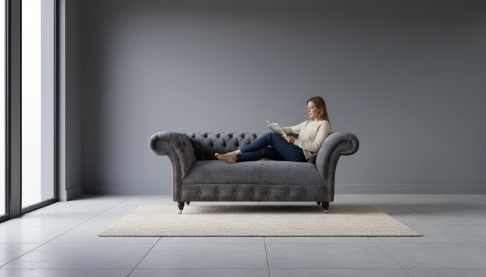 Chesterfield Couch Sofa 2 Seater Upholstered Fabric Design Luxury Sofas Textile