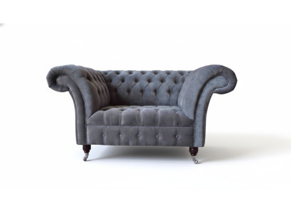 Chesterfield Sofa 1.5 Seater Couch Upholstery Design Sofas Seat Upholstery Gray