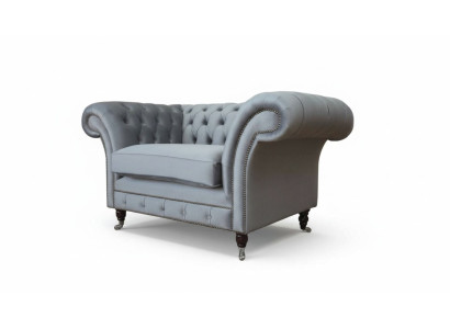 Chesterfield armchair textile sofa fabric couch sofas couches lounge gray