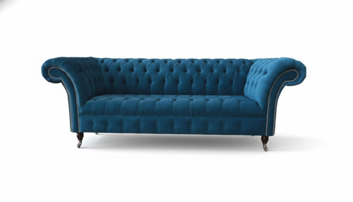 Three-seater couch upholstered Chesterfield sofa design sofas couches textile