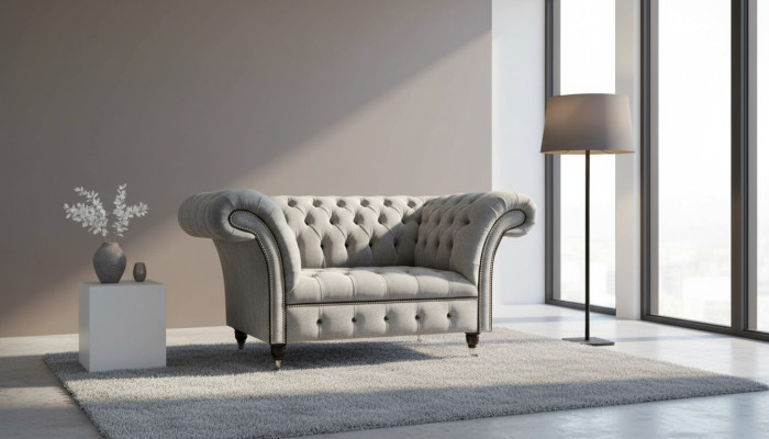 Chesterfield armchair fabric living room design upholstery textile design luxury
