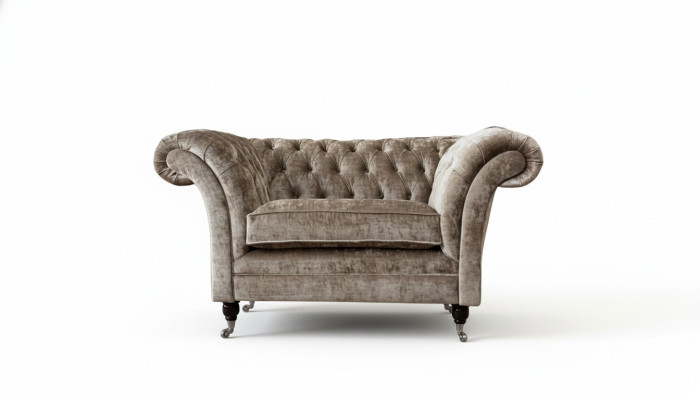 Design Chesterfield Armchair 1-Seater Couch Upholstery Luxury Textile Sofas