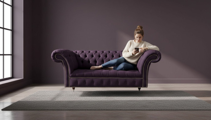 Sofa upholstery sofas new sofa 2-seater design Chesterfield fabric couch