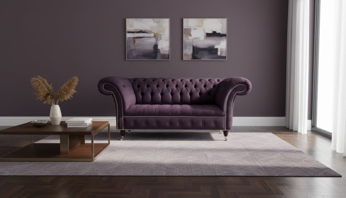 Sofa upholstery sofas new sofa 2-seater design Chesterfield fabric couch