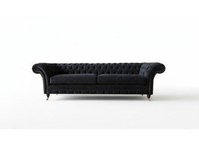 Design sofa 4-seater upholstered luxury classic textile Chesterfield sofas