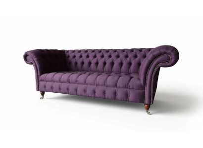 Chesterfield 3-seater sofa fabric sofa couch upholstered seat 3-seater sofas new