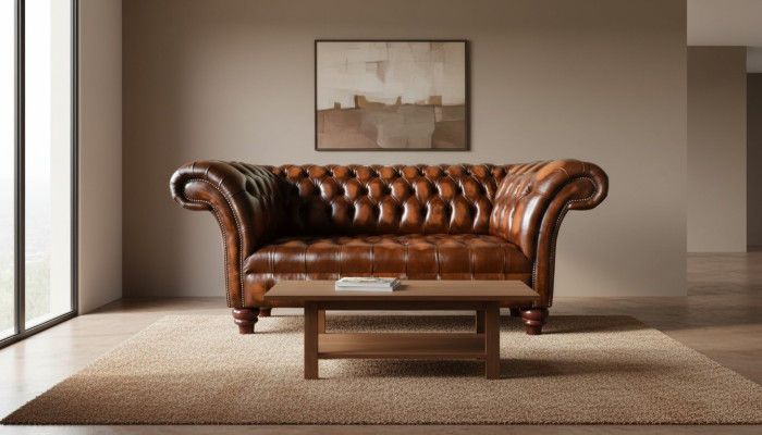 Luxury Chesterfield 2-seater sofa