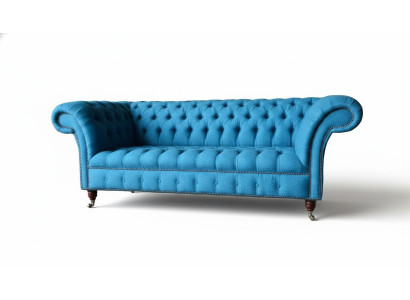 Chesterfield Sofa Couch Upholstery Designer 3-Seater Sofas New Three-Seater