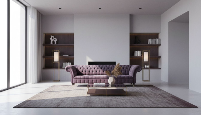 Sofa 4-seater couch upholstery design textile living room design furniture new