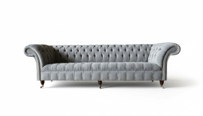 Chesterfield Design Sofa 4-Seater Couch Upholstery Luxury Textile Couches