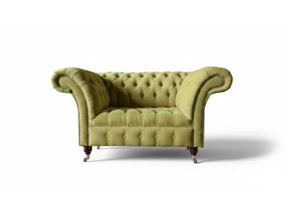 Chesterfield armchair textile design sofa fabric couch sofas upholstery gray new