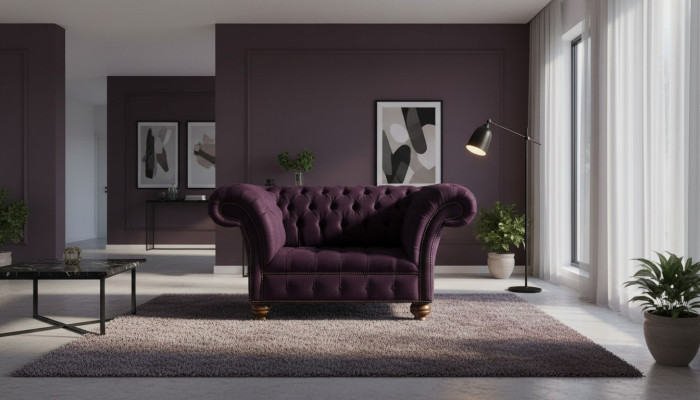 Design Chesterfield Fabric Couch Armchair 1.5 Seater Upholstered Sofas Lounge