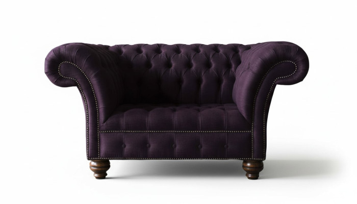 Design Chesterfield Fabric Couch Armchair 1.5 Seater Upholstered Sofas Lounge