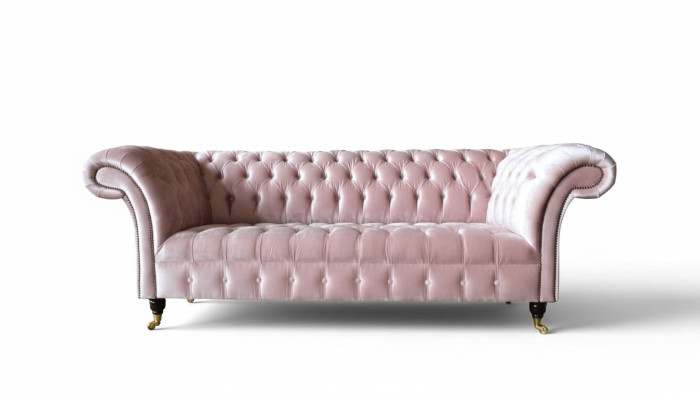Chesterfield 3-seater sofa upholstered sofa pink living room upholstered sofas new