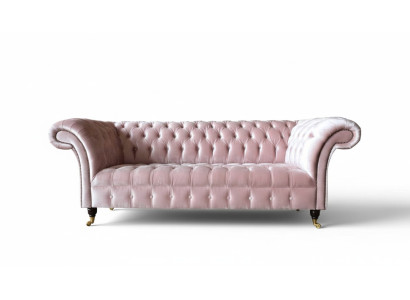 Chesterfield 3-seater sofa upholstered sofa pink living room upholstered sofas new