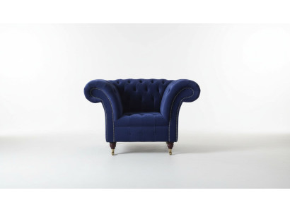 Chesterfield textile armchair single seater sofa upholstery design luxury modern