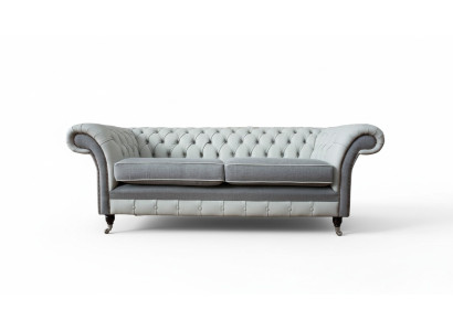 Sofa 3 seat leather furniture sofas fabric gray couch upholstery three-seater new