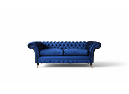 Chesterfield Upholstered Sofas Design Luxury Couch Sofa 3-Seater Fabric Couch