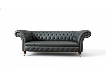 Chesterfield Design Luxury Upholstered Sofa Couch Seat Leather New Sofa New