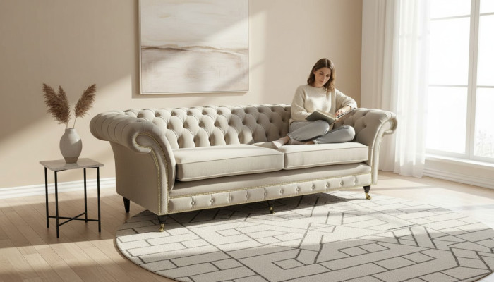 Couch Sofa Upholstery 3-Seater Couches Seat Sofas Three-Seater Chesterfield