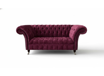 Sofa Luxury Textile Chesterfield Couch Sofas Upholstery 2 Seater Pink Design