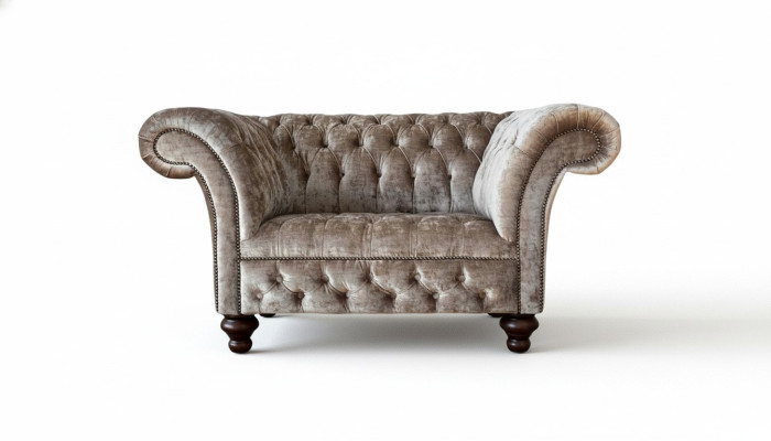 Chesterfield Armchair Couch 1-Seater Sofa Textile Fabric Sofas Upholstery New