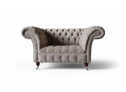 Chesterfield Sofa Couch 1 Seater Luxury Textile Fabric Couches Upholstery New