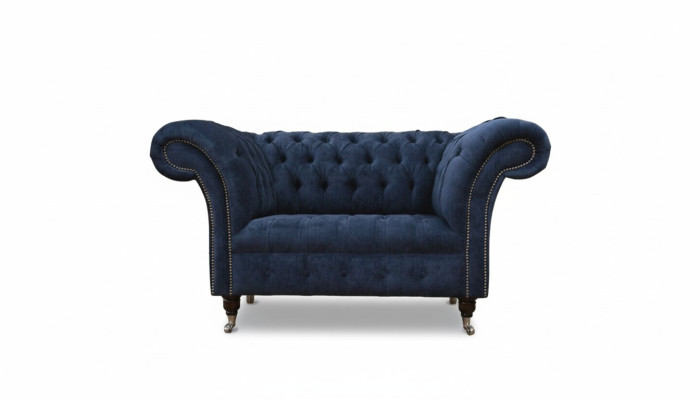 Chesterfield Sofa 1.5-Seater Designer Couches Couch Fabric Upholstery Textile