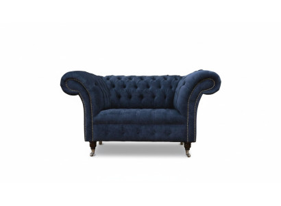 Chesterfield Sofa 1.5-Seater Designer Couches Couch Fabric Upholstery Textile