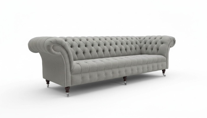 Gray four-seater sofa fabric living room design couches upholstered sofas new