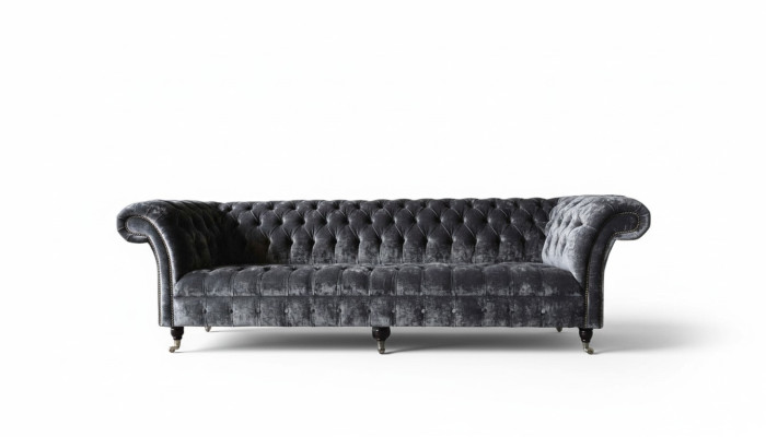Four-seater sofa 4-seater sofas textile modern design fabric polyester gray