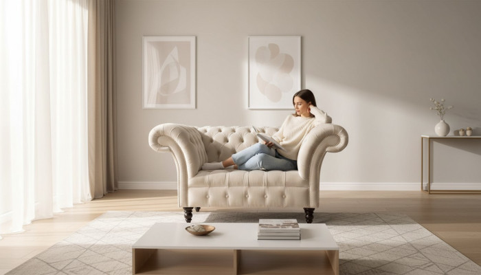 Couch upholstery sofa fabric Chesterfield couch 1.5 seater single seater pink
