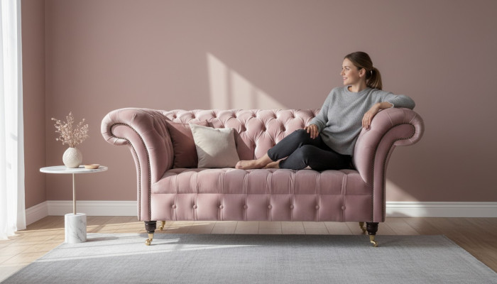 Chesterfield two-seater 2-seat couch upholstered seat sofa couch design