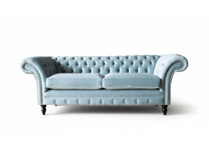 Chesterfield 3-seater upholstered couch sofa, textile, modern style, fabric new