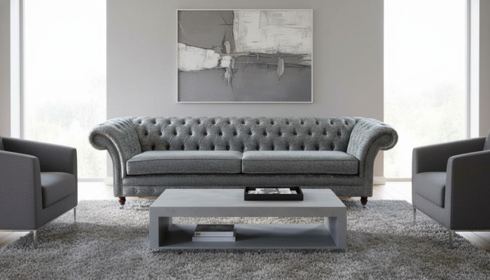 Four-seater sofa sofas 4 seater Chesterfield living room fabric design seating
