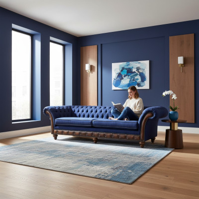 Modern Sofa Chesterfield 4 Seater Luxury Sofas Fabric Sofa Living Room Couch New
