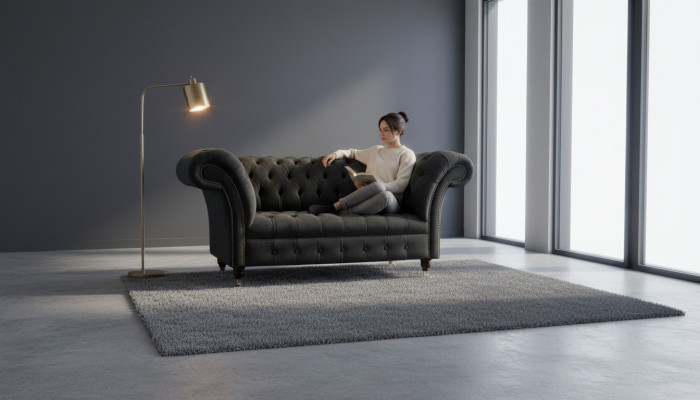 Chesterfield Design Sofa Armchair Upholstery Luxury Textile Couches 1-Seater
