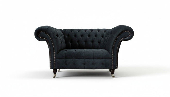 Chesterfield Design Sofa Armchair Upholstery Luxury Textile Couches 1-Seater