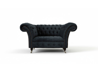 Chesterfield Design Sofa Armchair Upholstery Luxury Textile Couches 1-Seater