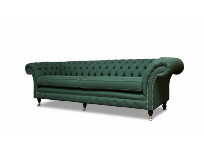 Sofa 4 Seater Green Living Room Modern Design Upholstery Fabric Luxury