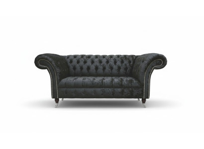 English Chesterfield office furniture set sofa couch 2 seat black