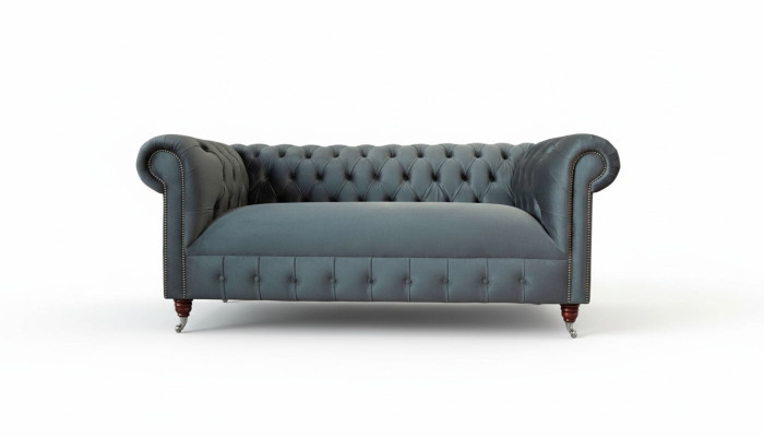 Chesterfield Textile Sofa 3 Seater Three-Seater Luxury Furniture Design Lounge
